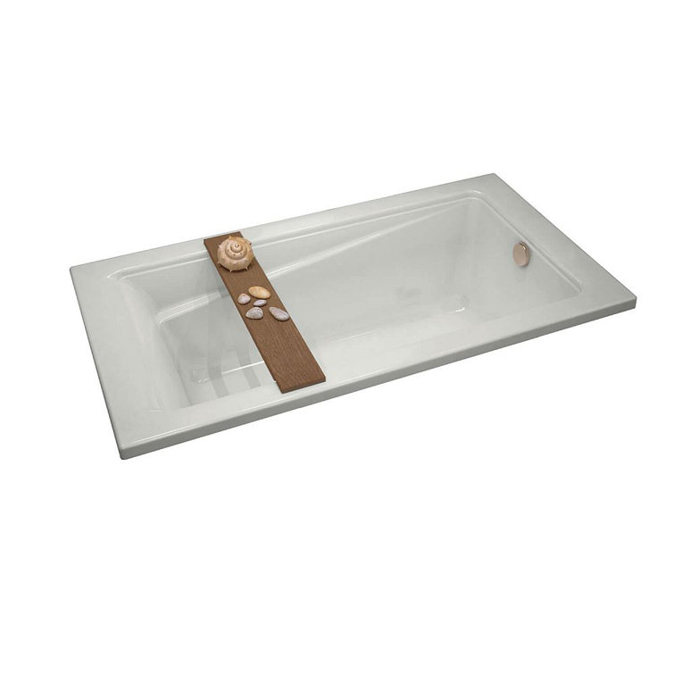 Maax Inc Exhibit Acrylic 60" x 42" Drop in Soaking Bathtub Wayfair